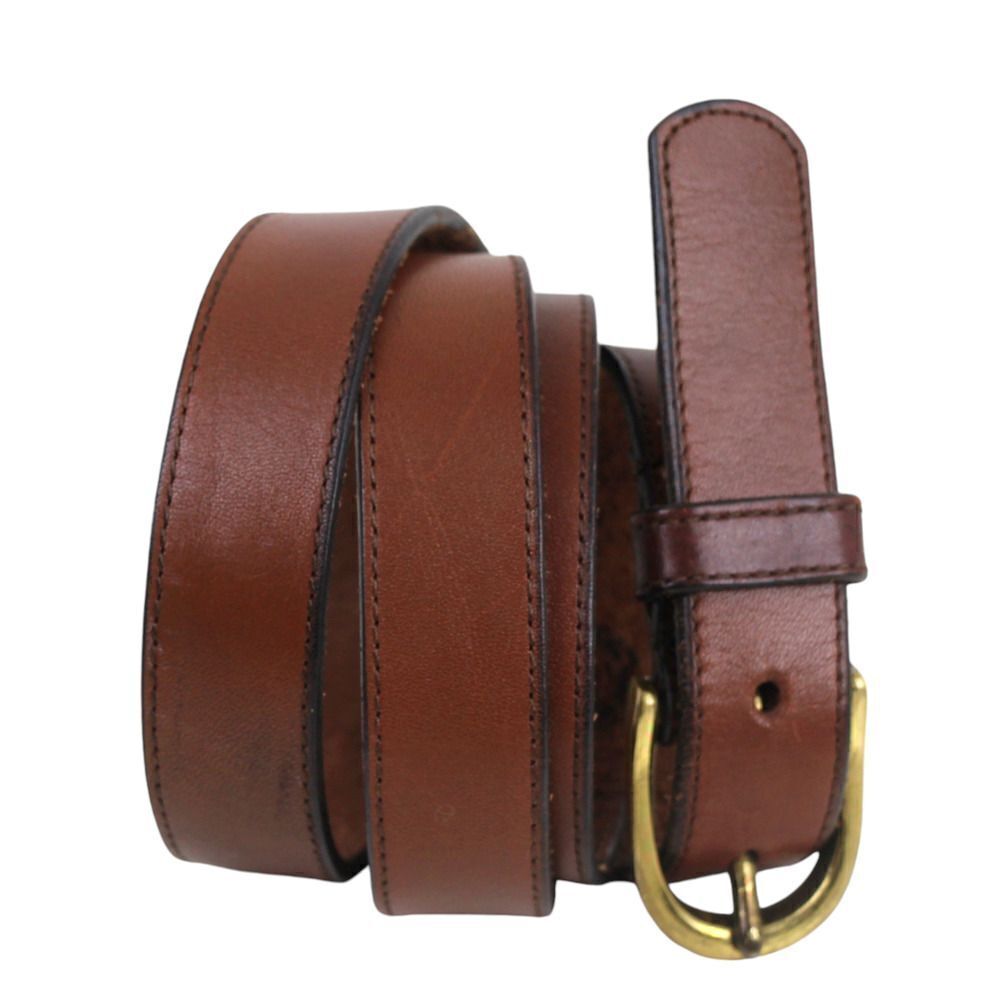 CLASSIC SADDLE BROWN GENUINE LEATHER 1"Wd CASUAL DRESS MEN'S BELT Size 36 (X96